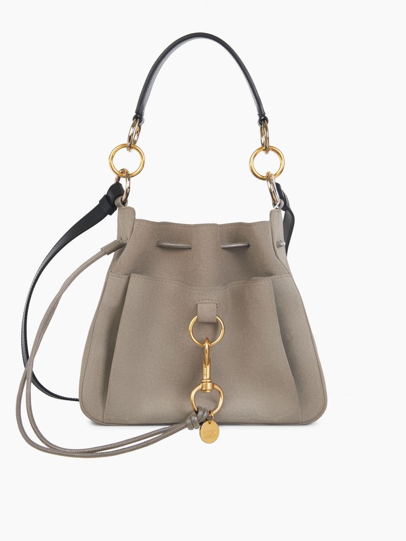 Chloé Bolsa Mujer Tony Gris Suede Cowhide AOVP94627